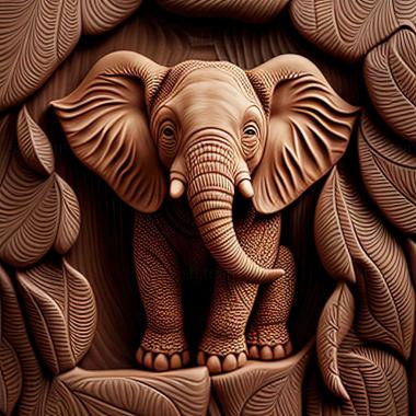 3D модель Джемпер с коротким ушастым слоном (STL)